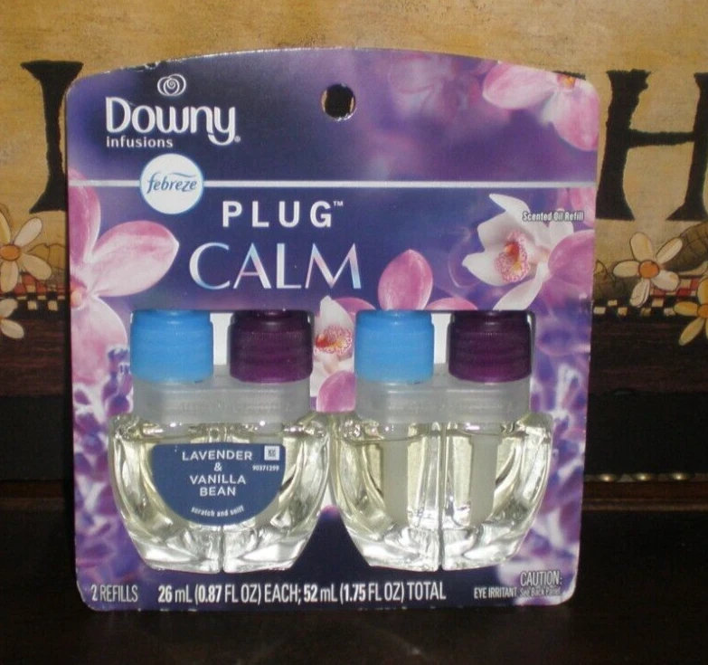FEBREZE Plug Scented Oil refills DOWNY INFUSIONS CALM LAVENDER AND VANILLA BEAN