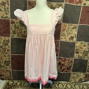 Juliet Dunn London Baby Puppenkleid Damen 1 hellrosa Ric-Rac Besatz Saum Etikett - Bild 1 von 19