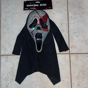 FUN WORLD SCREAM BLOODY BLING GHOST FACE MASK HALLOWEEN COSTUME FW93558C - Picture 1 of 3
