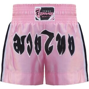 Farabi Muay Shorts Thai Kick Boxing Pink Training Trunks