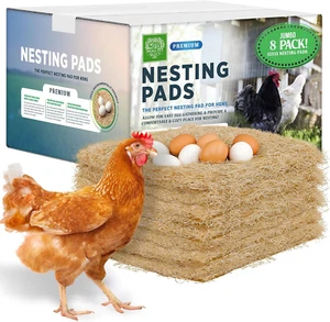 - Chicken Nesting Pads (8-Pack), 13X13, for Hens, Fits Most Nesting Boxes, Chick - Picture 1 of 12