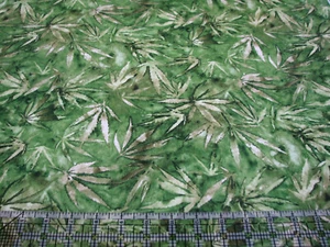 3 Yards Digital Cotton Fabric - QT Fabrics Cannabis Mary Jane Marijuana Green - Picture 1 of 1