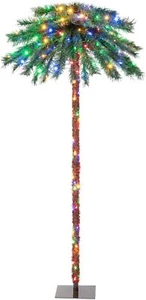 6FT Palm Tree Christmas Tree, Christmas Palm Tree with 210 LED Lights Indoor - Picture 1 of 9