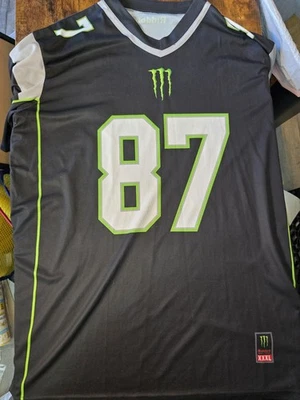 Camiseta de fútbol Monster Energy Drink Rob Gronkowski #87 talla XXXL Riddell NFL Foto 1 de 4