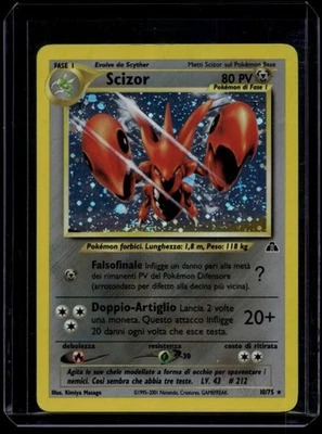 Pokemon TCG Scizor 10/75 Neo Discovery Italian Holo MP - Image 1 of 2