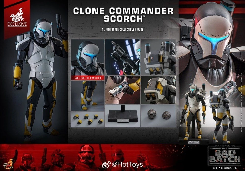 Фигурка Hot Toys TMS130 Star Wars The Bad Batch Clone Commando Scorch 1/6 - Изображение 1 из 1