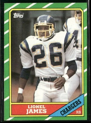 1986 Topps Lionel James 232 San Diego Chargers - Image 1 of 2