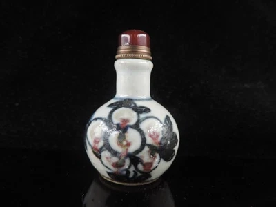 Bonita botella de tabaco china antigua rara de porcelana Foto 1 de 4