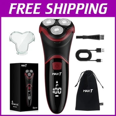 Precision Electric Shaver for Men - Waterproof 3D Rotary Razor with Trimmer - Image 1 of 4