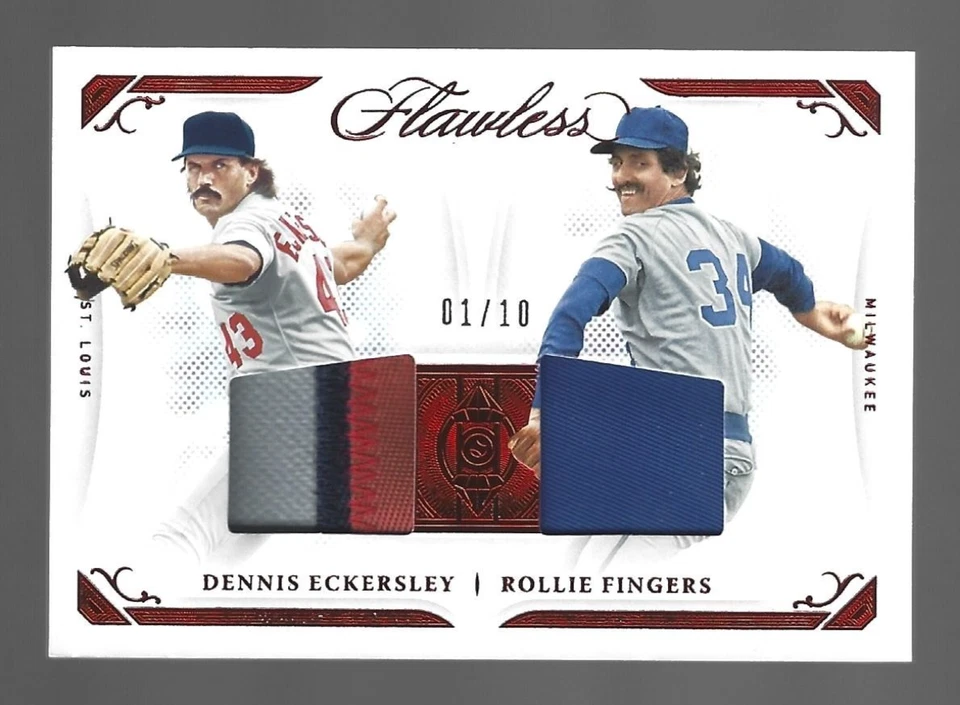 Dennis Eckersley Rollie Fingers 2022 Panini impecable doble reliquias parche 1/10 💲 Foto 1 de 3