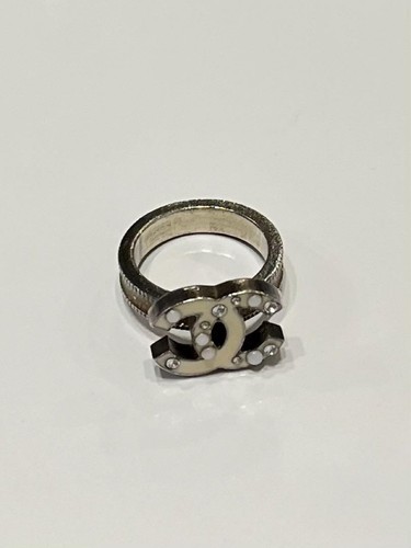 Anello Chanel Coco Mark anello logo strass anello vintage