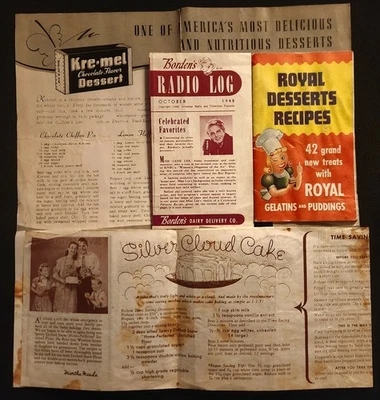 Recipes From Advertising Royal Desserts, Kremel, Borden's, Sperry - Image 1 of 4