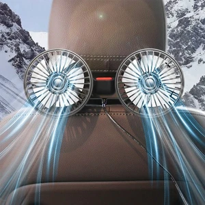 Car Cooling Fans Headrest Double Head 3 Speed 180cm USB Cable Fan Accessories - Bild 1 von 8