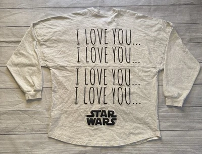 Camiseta deportiva 2023 Disney Parks I Love You Star Wars Falcon Spirit adulto L grande algodón Foto 1 de 4