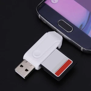 Kartenleser OTG auf USB 2 OTG auf USB 2,0 Speicher Standard 2 Steckplätze - Photo 1/20