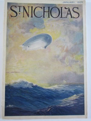 St. Nicholas Magazine Jan. 1925  FN   Cool Zeppelin / Dirigibles Cover! - Image 1 of 4