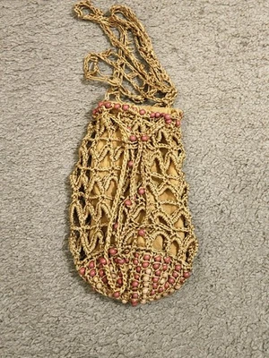 Bolsa tiracolo Free People crochê frisado boho, marrom  - Imagem 1 de 4