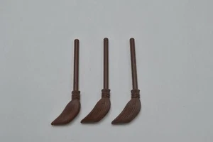 LEGO 3 x Besen Hexe rotbraun Reddish Brown Minifigure Utensil Broom 4332 - Bild 1 von 2