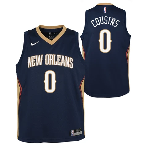 Demarcus Cousins New Orleans Pelicans NBA Nike Youth Navy Blue Icon Swingman Cover