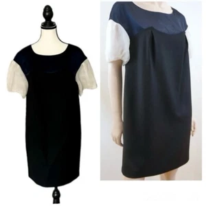 3.1 Phillip Lim Sheath Shift Dress Wool Silk Balloon Sleeves Pockets Academia 4 - Picture 1 of 13