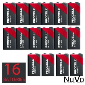 16X Duracell 9V Procell Intense Power Heavy Duty Battery Smoke Alarm LR22 MN1604 - Picture 1 of 1