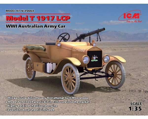 Ford Model T 1917 LCP WWI Australian Army Car 1:35 ICM35663 - ICM modellismo - Immagine 1 di 1