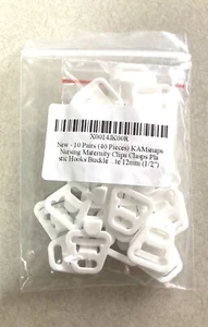 Nursing Maternity Clips Clasps Plastic Hooks 10 Pairs (40 Pieces) - Picture 1 of 2