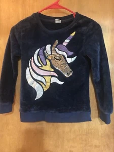 Cute Wallflower Girls Unicorn Velour Shirt Size S(7-8) - Picture 1 of 5