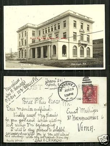 Puerto Rico rppc San Juan YMCA Building stamp 1923 - Picture 1 of 3
