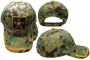 God's Army Star Cross Marpat Digital Camouflage Adjustable Embroidered Cap Hat - Picture 1 of 6