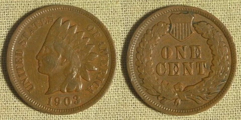 Error: 1903 Indian Cent Repunched "1" URS-7 IREC445 Cover