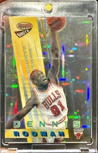 1996-97 Bowman’s Best Dennis Rodman Best Shots Atomic Refractor Card #BS10 - Picture 1 of 1