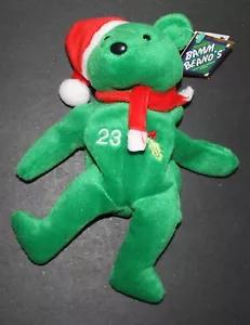 1998 David Justice #23 Salvinos Bamm Beano's Christmas Plush Bear - Picture 1 of 2