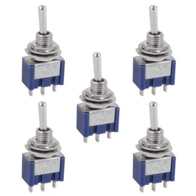 5-Pack Mini Toggle Switch SPDT – 3-Position ON/OFF/ON 6A AC125V Set - Image 1 of 4