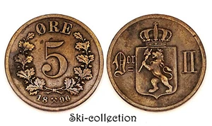 5 Ore 1896. Norway, Oscar II°. Copper - Picture 1 of 1