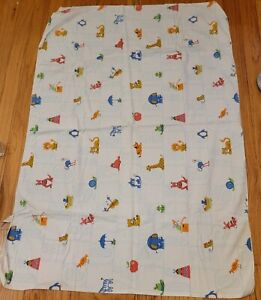 Vintage 1980's Dundee ABC 123  Brown Bears Crib Flannel Fitted Sheets