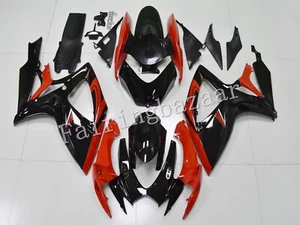 Fit for 2006 2007 GSXR600 GSXR750 Black Red ABS Plastic Injection Fairing Kit - Picture 1 of 7