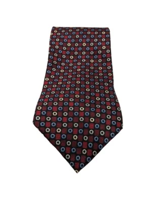 Gianfranco Ruffini Men's Neck Tie 100% Silk Geometric Designer Red, Blue & White - Image 1 of 4