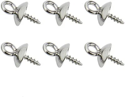 100 piezas Acero Inoxidable Tornillo Ojo Pin Perla Colgante Conector Fianza Tapa Cuentas Hágalo Usted Mismo Foto 1 de 4