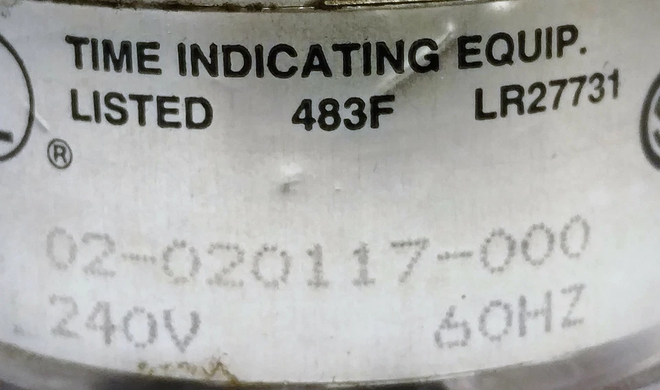 Engler 02-020117-000 240V / 60hz Hour Meter - Image 1 of 4