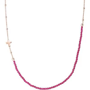 Collana Donna Argento 925 Rosato Amen CLCOCRRR3 Croce con Cristalli color Rubino - Foto 1 di 2