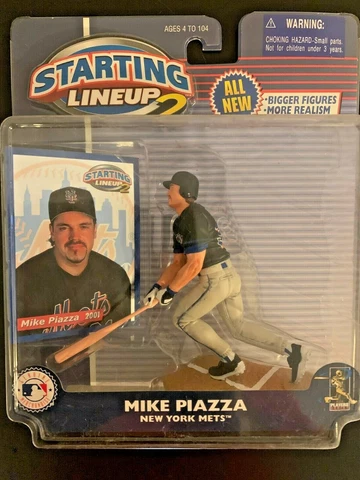 MIKE PIAZZA - New York Mets Starting Lineup 2 MLB SLU 2001 Action Figure & Card Cover
