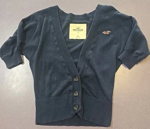 Hollister Juniors Cardigan Cropped Sweater Y2K - Picture 1 of 5