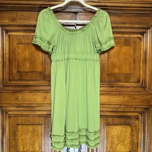 Uncle Frank Babydoll Dress Women’s M Ruffle Boho Colorful Stretch Boutique USA - Picture 1 of 8