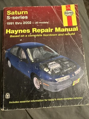 Manual de reparación Haynes Saturn serie S 1991 a 1999 tapa dura 87010 todos los modelos Foto 1 de 4