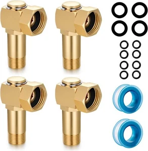 Garden Hose Reel Parts Fittings Swivel Elbow Connector 4 PCS - Picture 1 of 5