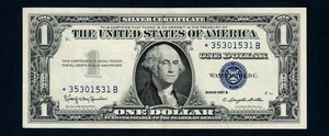 ⭐️$1 1957-B Silver Certificates Blue Seal Uncirculated STAR Free Shipping (B212) - Picture 1 of 2