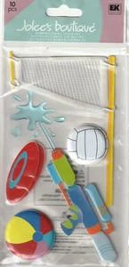 Jolee's Boutique 3-D stickers BEACH SPORTS Volleyball Theme 78972 Fast FREE Ship - Picture 1 of 2