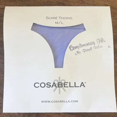 Tanga bragas COSABELLA Soire Periwinkle tiro bajo jinete de colección era Y2K talla M L transparente Foto 1 de 4