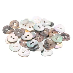 Perlmutt Knöpfe 30 Stück 0.44" Herz Muschel für Stoff Handarbeit - Bild 1 von 6